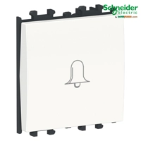 Pullë Ndërprerësi (Taster) modular 2-module - zile - i bardhë (Easy Styl-Schneider)