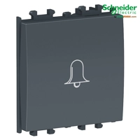 Pullë Ndërprerësi (Taster) modular 2-module - zile - i zi (Easy Styl-Schneider)