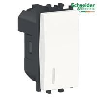 Ndërprerës modular Alternativ për shkallë me tregues ndriçimi - 1 modul, bardhë(Easy Styl-Schneider)