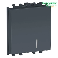 Ndërprerës Taster modular me kthim, me tregues drite LED, 2 module, i zi (Easy Styl-Schneider)