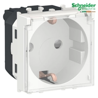 Easy Styl-Schneider, Prizë, 2P + E me mbrojtje-kapak transparent, 2 module, e bardhë