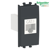 Easy Styl-Schneider, Prizë modulare të Dhënash ethernet Cat 6, 1 modul, e zezë