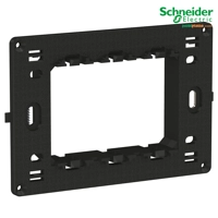 Easy Styl Schneider – Kornizë Montimi Bazë për Fiksim, 3 Module, e Zezë