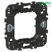 Easy Styl – Schneider Suport Montues me Kapëse (Mbajtës per modulare) – 2 Module, Ngjyrë e Zezë