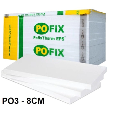 PO3 8CM  STIROPOL EPS - POFIX 100X50CM, Çmimi per m²