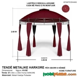 Tende metalike harkore e rrumbullaket per oborr – elegance festive, ngjyre e kuqe, Ø3.5m Tende metalike harkore e rrumbullaket per oborr – elegance festive, ngjyre e kuqe, Ø3.5m
