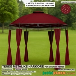 Tende metalike harkore e rrumbullaket per oborr – elegance festive, ngjyre e kuqe, Ø3.5m Tende metalike harkore e rrumbullaket per oborr – elegance festive, ngjyre e kuqe, Ø3.5m