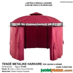 Tende metalike harkore e rrumbullaket per oborr – elegance festive, ngjyre e kuqe, Ø3.5m Tende metalike harkore e rrumbullaket per oborr – elegance festive, ngjyre e kuqe, Ø3.5m