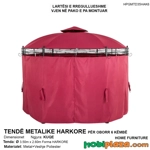 Tende metalike harkore e rrumbullaket per oborr – elegance festive, ngjyre e kuqe, Ø3.5m Tende metalike harkore e rrumbullaket per oborr – elegance festive, ngjyre e kuqe, Ø3.5m