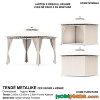 Tende metalike luksoze per oborr – mbrojtje totale nga dielli dhe freski elegante ne cdo stine, 3x3