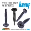 KNAUF TB25 3,5X25mm  Vidë Vetshpuese Kokë Burgi e zezë - 1000 cp, Çmimi për Kuti KNAUF TB25 3,5X25mm  Vidë Vetshpuese Kokë Burgi e zezë - 1000 cp, Çmimi për Kuti