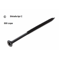 SHTRAFA të Zinj Tipi C për METAL 3.5X45 - 500 cope