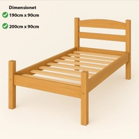 Kornizë Shtrati Dru–Model Minimalist, i Qëndrueshëm(190x90/200x90) i bardhe ose ngjyre Druri