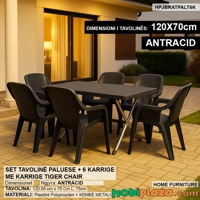 Set tavoline paluese me 6 karrige plastike Tiger Chair – n..