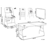 Set tavoline palosëse me 4 karrige – 180 cm Set tavoline palosëse me 4 karrige – 180 cm