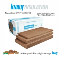 Knauf 5cm 75kg/m³ LESH GURI NaturBoard VENTACUSTO - 600*1000 - Çmimi për m²