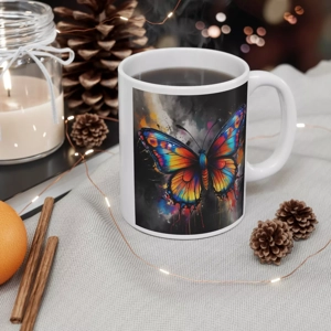 Paint Splash Butterfly 11oz Mug Personalise colour choice