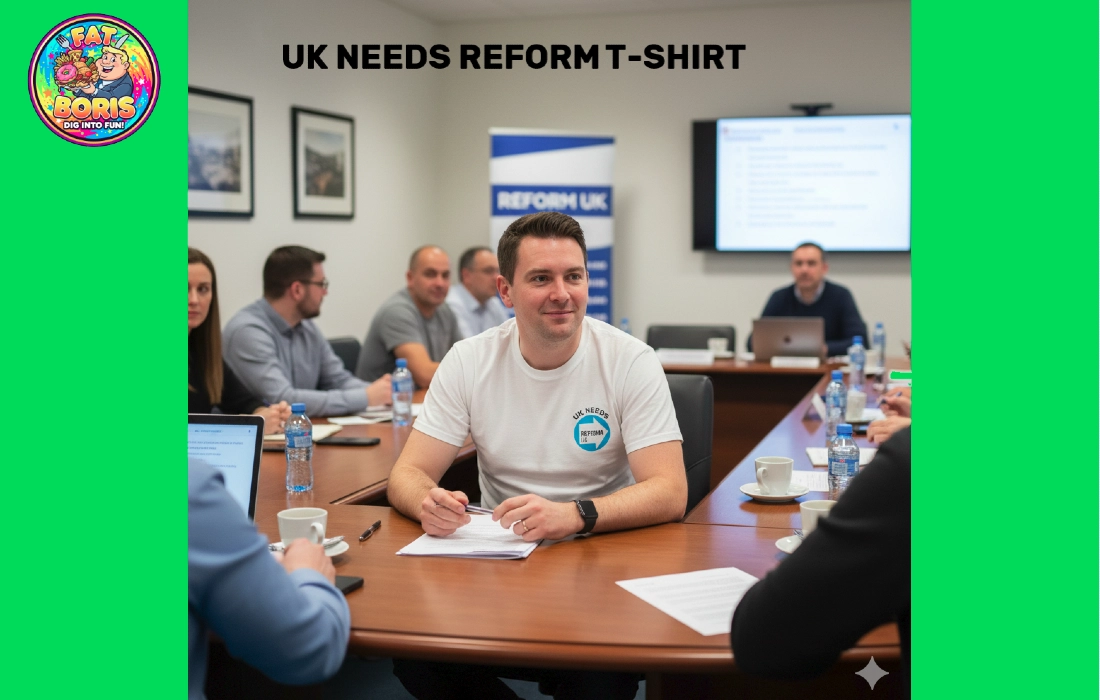 uk needs reform logo on white t shirt
