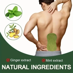 30pcs  Self-Stickers Herbal Back Patches for Lumbar Support, Green Bone Spine Relief, Suitable for A