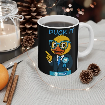The Animated Duck with Attitude Promoting vote Reform UK