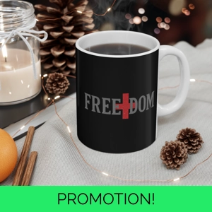 Coffee Mug Freedom Themed St George Cross Grunge Style COFFEE MUG