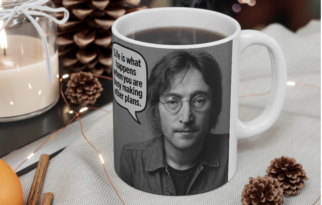 John Lennon image Quotation coffee mug
