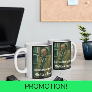 Slow Horses Jackson Lamb Mug – “Surrounded by Losers, Misfits & Boozers” – Funny TV Show Quote 11oz