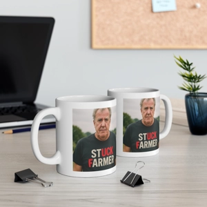 Stuck Farmer coffee Mug jeremy clarkson protest