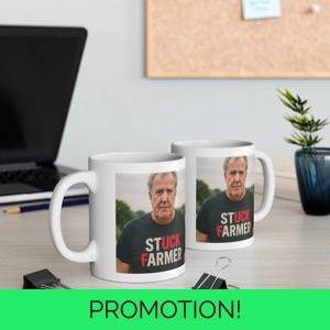 Stuck Farmer Jeremy Clarkson Starmer Protest Coffee Mug