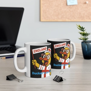 Sir Quacksalot duck ENGLAND FOOTBALL FAN COFFEE MUG