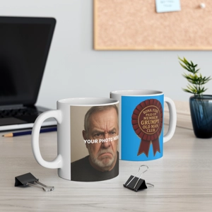 Grumpy old man coffeee mug personalise your photo