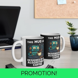 Geeky Algorithm Mug, Programmer Gift, AI Lover Coffee Cup,..