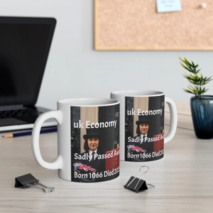 rachel reeves uk tax bankrupt protest coffee cup