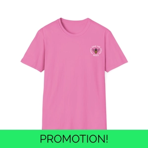 Save the Bees T-Shirt β Small Logo Minimalist Bee Design, ..