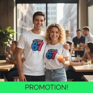 Six/Seven Meme Viral T-Shirt | Funny 6/7 Joke Tee | Trending Internet Humor Apparel