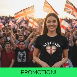 Vintage St George Flag Distressed Heart Shape T-Shirt, Unite the Kingdom Rally