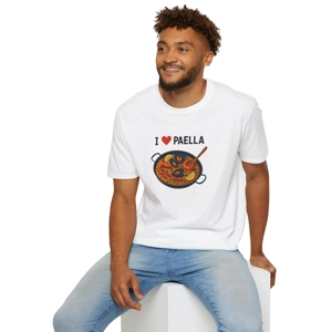 I LOVE PAELLA COLOUR PRINTED T SHIRT WHITE