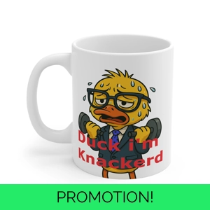 Duck i'm Knackered Funny Workout Mug, Gift for Gym Lovers,..