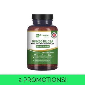Prowise Healthcare Ginkgo Biloba and Korean Ginseng Tablets 8000mg 180 Vegan Tablets