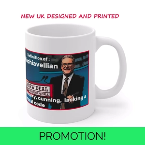 Definition of Machiavellian: Starmer Mug, Rude Funny Novelty Political Birthday