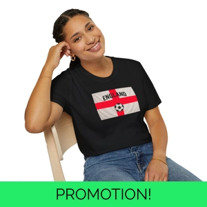 England Soccer St George Flag T-Shirt, Unisex Football Fa..