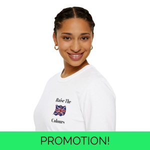 Raise the Colours Union Jack T Shirt, Patriotic British Pr..