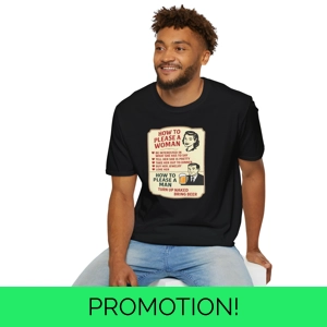 Funny Vintage How to Please a Woman T-Shirt, Humor Tee for..