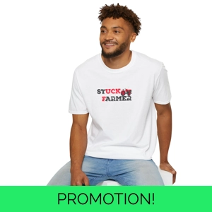 Jeremy Clarkson inspired Stuck Farmer T Shirt tractor desi..
