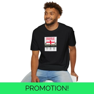 St George Flag Graphic Tee, Unisex Protest Wear T-Shirt, C..