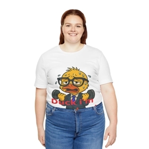 Funny Duck Workout Tee, Humor Gym Shirt for Fitness Lovers Gift, Unisex Jersey