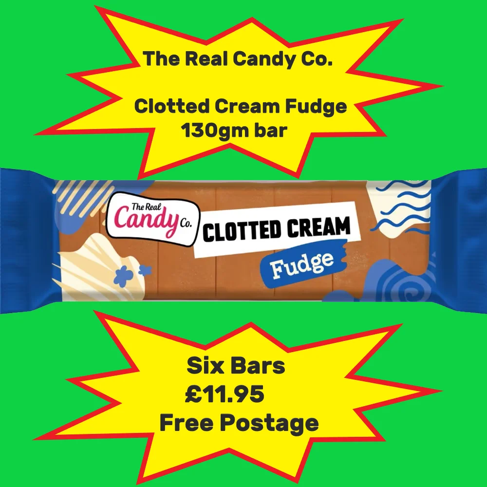 real candy co 6 bars clotted cream fudge