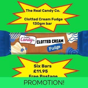 The Real Candy Co. Clotted Cream Fudge, 6 130g bars £11.95..