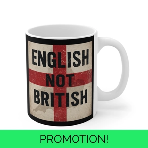 English Not British Vintage Flag Coffee Cup/Mug