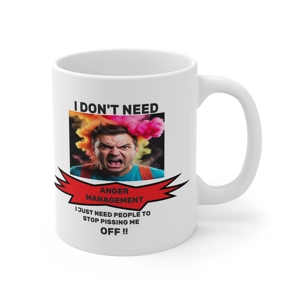 Anger Management Mug, Funny Coffee Cup for Stress Relief, Novelty Gift for
